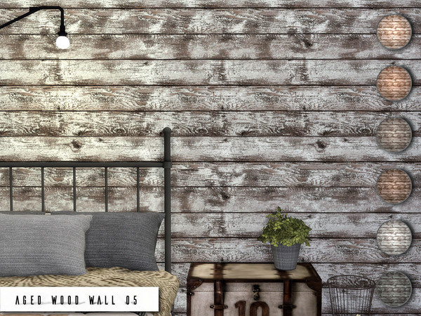 Sims 4 — Aged Wood Wall 05 by Torque3 — These aged wood walls can bring an old/weathered look for your builds, the wood