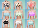 Sims 4 — Summer Top Recolors - Mesh needed by merghty — 9 simple recolors for MahoCreations' Summer Top. MESH NOT