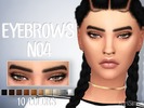 Sims 4 — Eyebrows N04 by AhriSims — -10 swatches -all ages