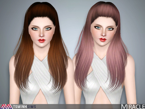 Sims 3 — Miracle ( Hair 40 ) by TsminhSims — - New meshes - All LODs - Smooth bone assigned 