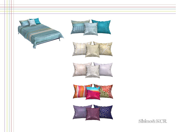 Sims 4 — Bedroom Nardi - Pillows for Doublebed by ShinoKCR — Bedroom for 2 Children on Teens - can be used also for Adult