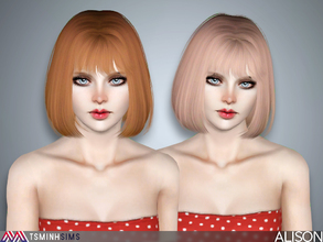 Sims 3 — Alison ( Hair 18 ) by TsminhSims — - New meshes - All LODs - Smooth bone assigned 