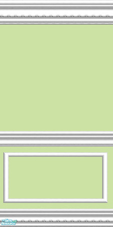 Sims 2 — jsf2LimeWRail by jsf — Soft lime colored paint used with my White wainscoting. Simple but elegant. Enjoy and