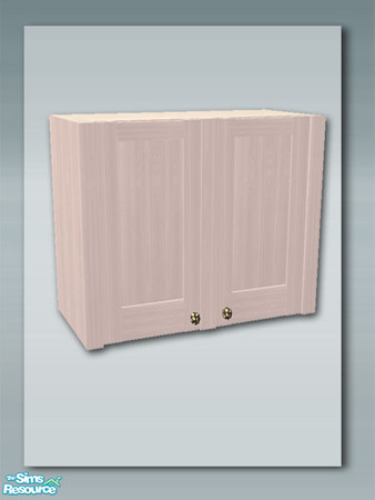 Sims 2 — White - Wall Unit by Shakeshaft — Part of a recolour set of my rustic kitchen, with a white wood finish and