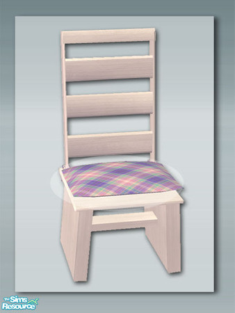 Sims 2 — White - Chair Cushion 03 by Shakeshaft — Part of a recolour set of my rustic kitchen, with a white wood finish