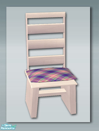 Sims 2 —  White - Chair by Shakeshaft — Part of a recolour set of my rustic kitchen, with a white wood finish and lilac