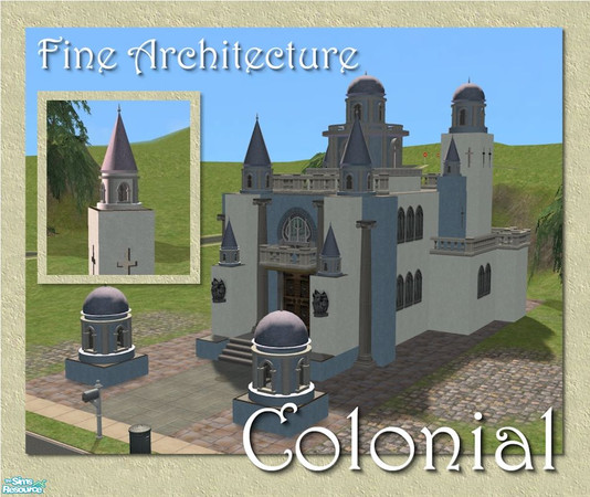 Sims 2 — Spire Roof Cupola - 1 tile (small) by Cyclonesue — An ornamental roof cupola for your buildings. Small enough