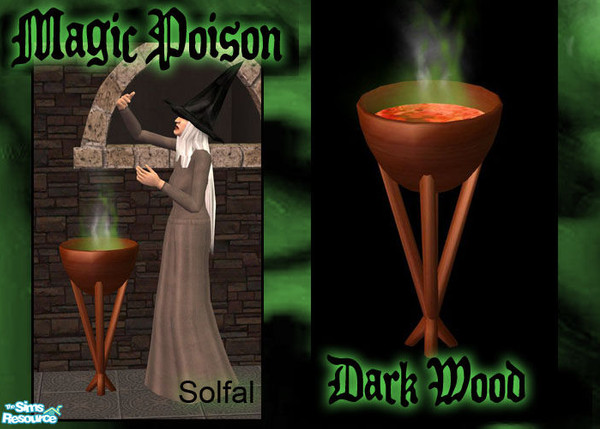Sims 2 — Magic Poison Dark Wood by solfal — The poison steam can be put on or of, it also adds a little fun
