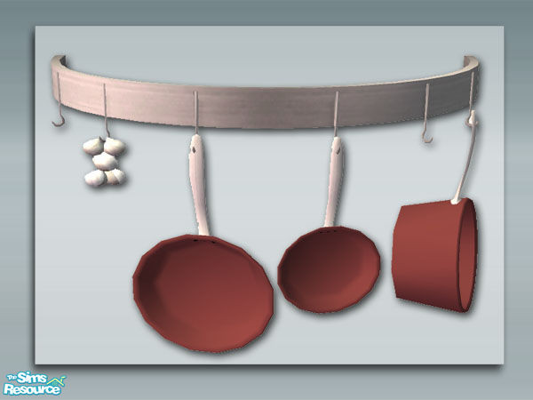 Sims 2 — White - Pans by Shakeshaft — Part of a recolour set of my rustic kitchen, with a white wood finish and lilac