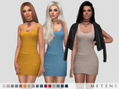 Sims 4 — Amber Dress by Metens — Comes in 16 colours. EA mesh edit by me I hope you like it!