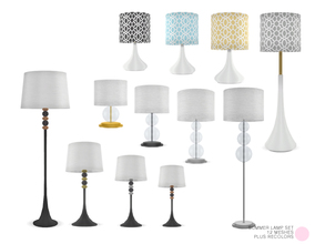 Sims 4 — Summer Lamp Set by DOT — Summer Lamp Set. 12 Lights Contemporary and Modern decorating Lamps for Table and Floor