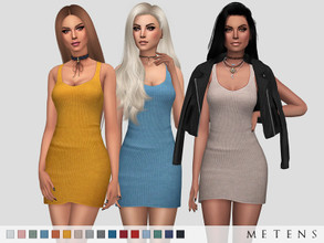 Sims 4 — Amber Dress by Metens — Comes in 16 colours. EA mesh edit by me I hope you like it!