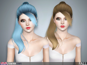Sims 3 — Fall ( Hair 41 ) by TsminhSims — - New meshes - All LODs - Smooth bone assigned 