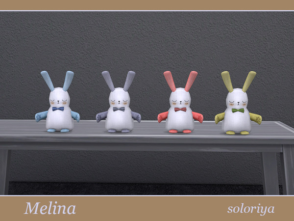 Sims 4 — Melina Living Room Bunny Male by soloriya — Little bunny male pillow, you can place it on any surfaces. Part of