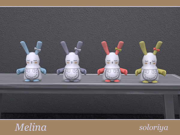 Sims 4 — Melina Living Room Bunny Female by soloriya — Little bunny female pillow. You can place it on any surfaces. Part