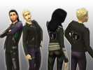 Sims 4 — Callous Heart Jacket by amberleilani — Put the Callous Heart backpatch onto the base game leather jacket. It's a