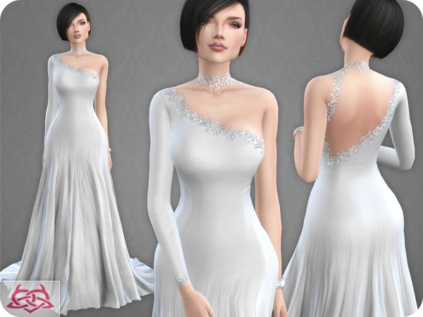 Sims 4 — Wedding Dress 10 RECOLOR 2 (Needs mesh) by Colores_Urbanos — 15 Options Need mesh, look at recommended. Your