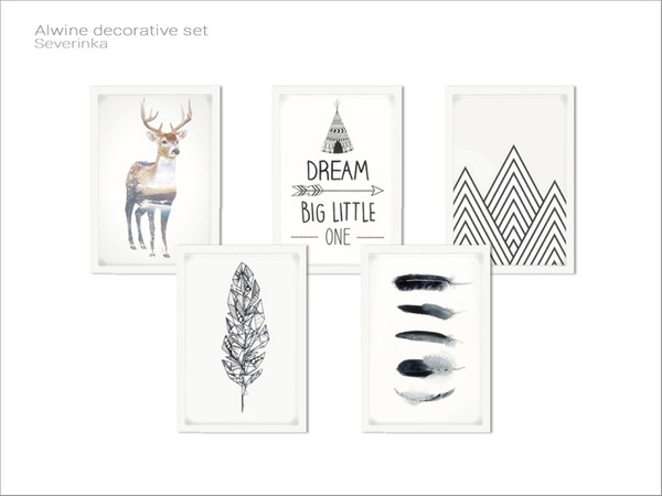 Sims 4 — [Alwine decor] - poster v03 by Severinka_ — Poster vertical with white frame From the set 'Alwine decorative