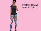 Sims 4 — Deathly Hallows T-shirt - Female by osully13 — Are you a harry potter fan? Maybe you're in slytherin,