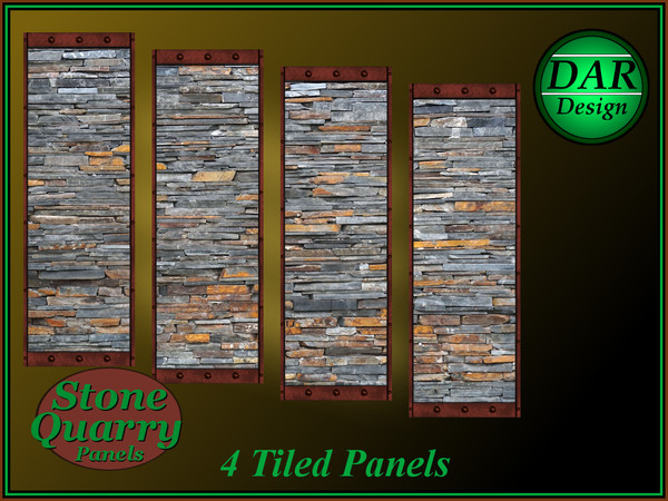 Sims 4 — Stone Quarry Panels - 3 by Alan_In_Lowell — If you need to hold it up or hold it back these are the panels for