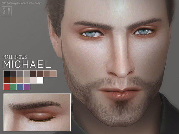 Sims 4 — [ Michael ] - Male Eyebrows by Screaming_Mustard — New male eyebrows for Sims. In 18 shades. For males , toddler