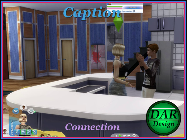 Sims 4 — Caption Connection - Wall 4 by Alan_In_Lowell — This is wall #4 in the Caption Connection collection. All