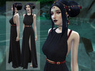 Sims 4 — Dailiaa's Vampire Luna Dress Retex *Mesh Needed by Dailiaa — A red, black and gold vampiric re-texture of SLYD's