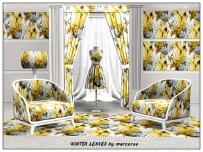 Sims 3 — Winter Leaves_marcorse by marcorse — Fabric pattern - fallen leaves in winter colours.