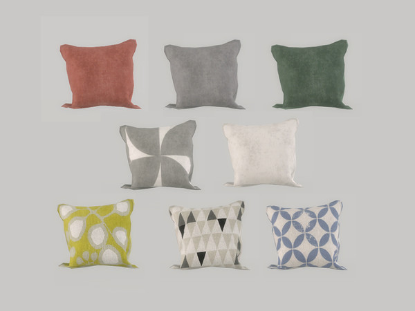Sims 4 — Under The Sun - Pillow Left by ung999 — Under The Sun - Pillow Left Color Options : 8 Located at : Decor /