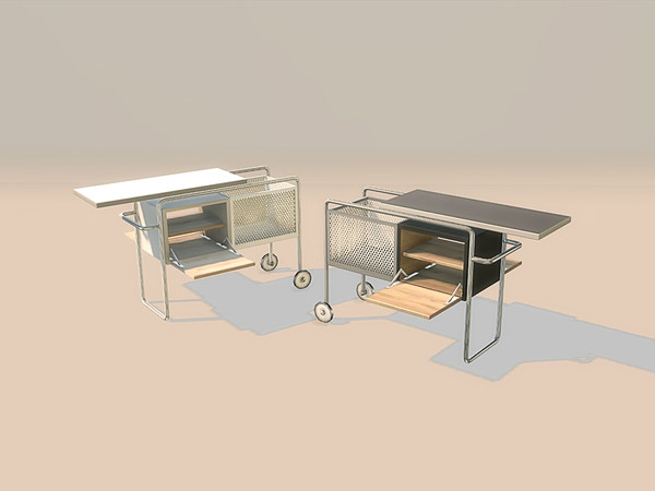 Sims 4 — Under The Sun -  Trolley by ung999 — Under The Sun - Trolley Color Options : 2 Located at : Surfaces / End Table