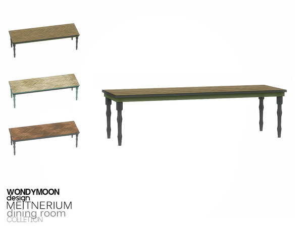 Sims 4 — Meitnerium Dining Table by wondymoon — - Meitnerium Diningroom - Dining Table - Wondymoon|TSR - Creations'2017