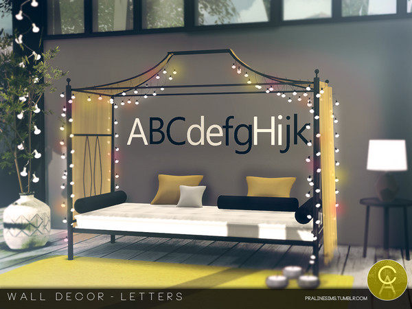Sims 4 — Wall Decor - Letters by Pralinesims — By Pralinesims