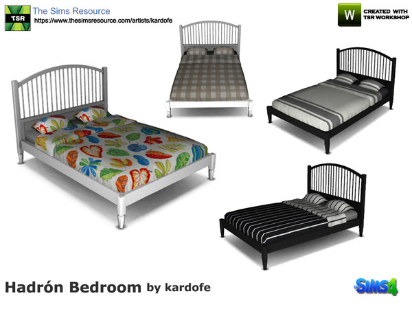 Sims 4 —  by kardofe — Ikea TYSSEDAL series bed in four color options