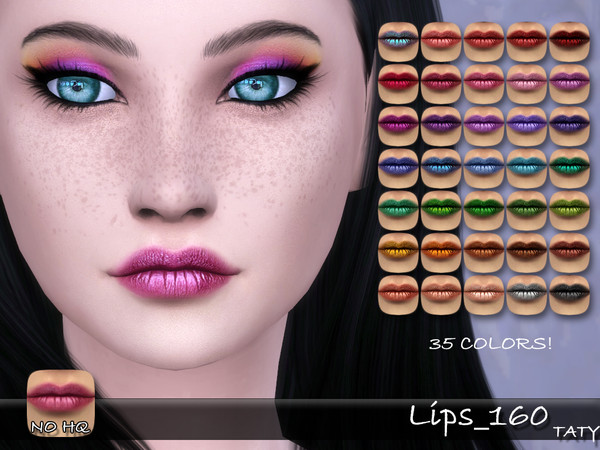 Sims 4 — [Ts4]Taty_Lips_160 by tatygagg — - Female - Human, Alien - Teen to Elder - Hq Compatible