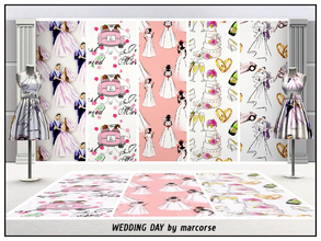 Sims 3 — Wedding Day_marcorse by marcorse — Five selected wedding day patterns - all are found in Themed. [if you don't