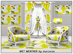 Sims 3 — Wet Weather_marcorse by marcorse — Themed pattern - wet weather gear for those rainy Winter days.