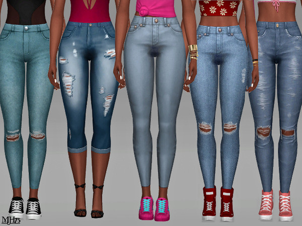 Sims 4 — S4 Accessory Jeans Pack  by Margeh-75 — -A selection of my recent jeans made as accessory wear so that you can