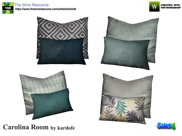 Sims 4 — kardofe_Carolina Room_Cushions for the LivinChair by kardofe — Set of two cushions to place on the armchair