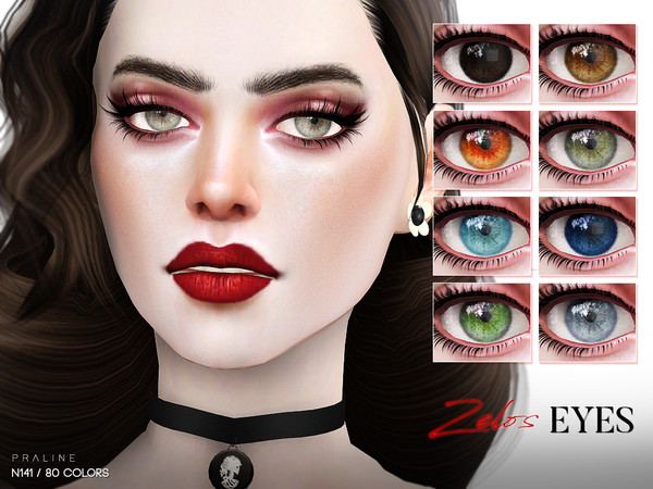 Sims 4 — Zelos Eyes N141 by Pralinesims — Eyes in 80 colors, all ages and genders.
