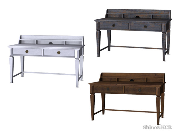 Sims 4 — Living PB - Desk by ShinoKCR — Furniture inspired by Pottery Barn fixed on Sept 11 (Animation for Chair was