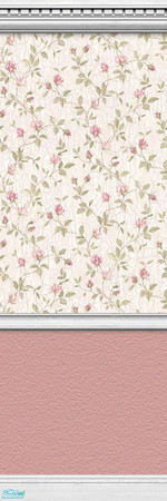 Sims 2 — Distressed Roses Wallpaper with pink by froilan — Seamless pattern. Beautiful small rose pattern wallpaper with