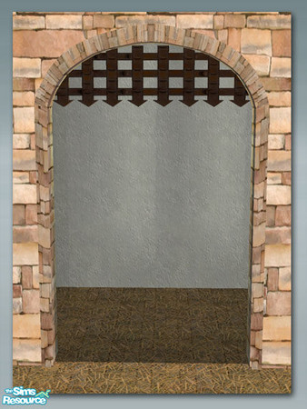 Sims 2 — Portcullis Recolour 6 by Shakeshaft — Part of a recolour set of my Castle Door and Portcullis, with more stone