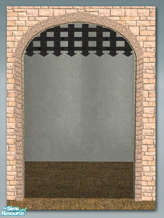 Sims 2 —  Portcullis Recolour 5 by Shakeshaft — Part of a recolour set of my Castle Door and Portcullis, with more stone