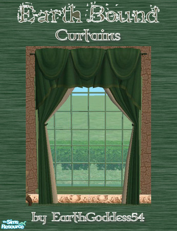 Sims 2 — Earth Bound - Curtains by EarthGoddess54 — Just one piece in the Earth Bound living room set. Enjoy!