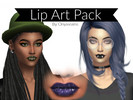 Sims 4 — Lip Art Pack  by onyxxsims — This is a lipstick art pack consisting of: -1 galaxy lipstick -1 vampire lipstick