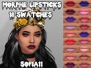 Sims 4 — Morphe Liquid Lipsticks Collection by srf1232 — Morphe Liquid Lips in 18 colors. idk why but there's a glitch in