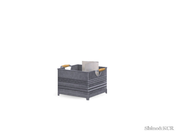 Sims 4 — Decor PB - Container by ShinoKCR — Tabletop Things inspired by Potterybarn Swirl Melamine and galvaniced Office