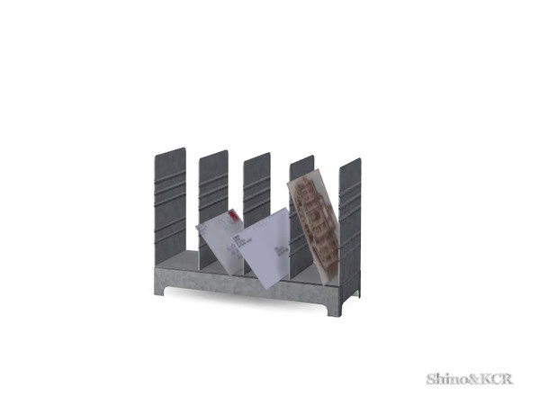 Sims 4 — Decor PB - File Stand by ShinoKCR — Tabletop Things inspired by Potterybarn Swirl Melamine and galvaniced Office