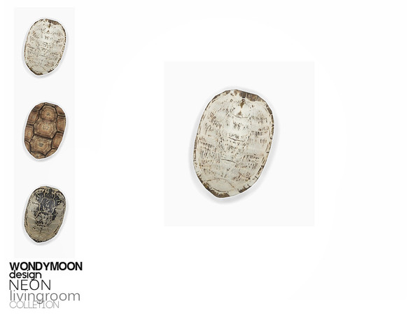 Sims 4 — Neon Turtle Shell Wall Decor by wondymoon — - Neon Livingroom Decorations - Turtle Shell Wall Decor -