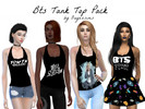 Sims 4 — Bts Tank Top Pack by onyxxsims — Four Bts tank tops. Includes: -1 YOUTH tank -1 Fire tank -1 Namjoon tank -1 Bts